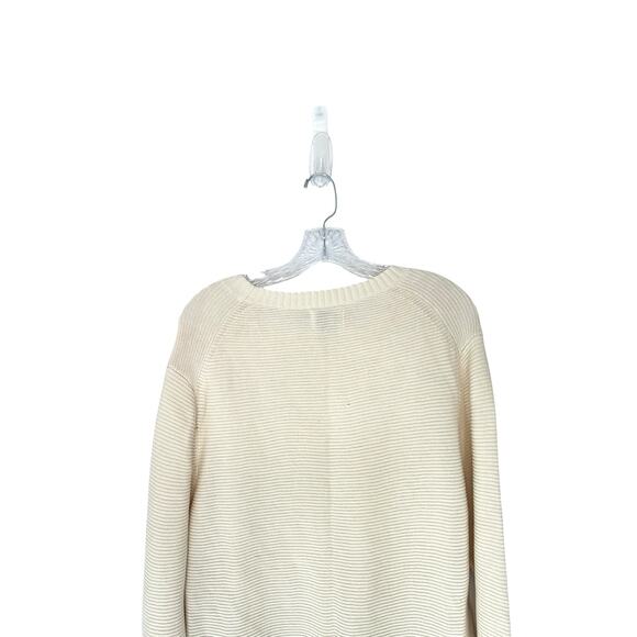 NN07 No Nationality Men's Cream Basic Loke Casual Knit Crew Neck Sweater Size XL - Picture 6 of 13